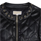 Michael Kors Giubbino In Ecopelle tinta unita Nero per Bambina R30189 NERO MICHAEL KORS 