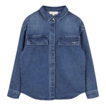 Michael Kors Camicia In Denim tinta unita Blu per Bambina R30438 BLU MICHAEL KORS 
