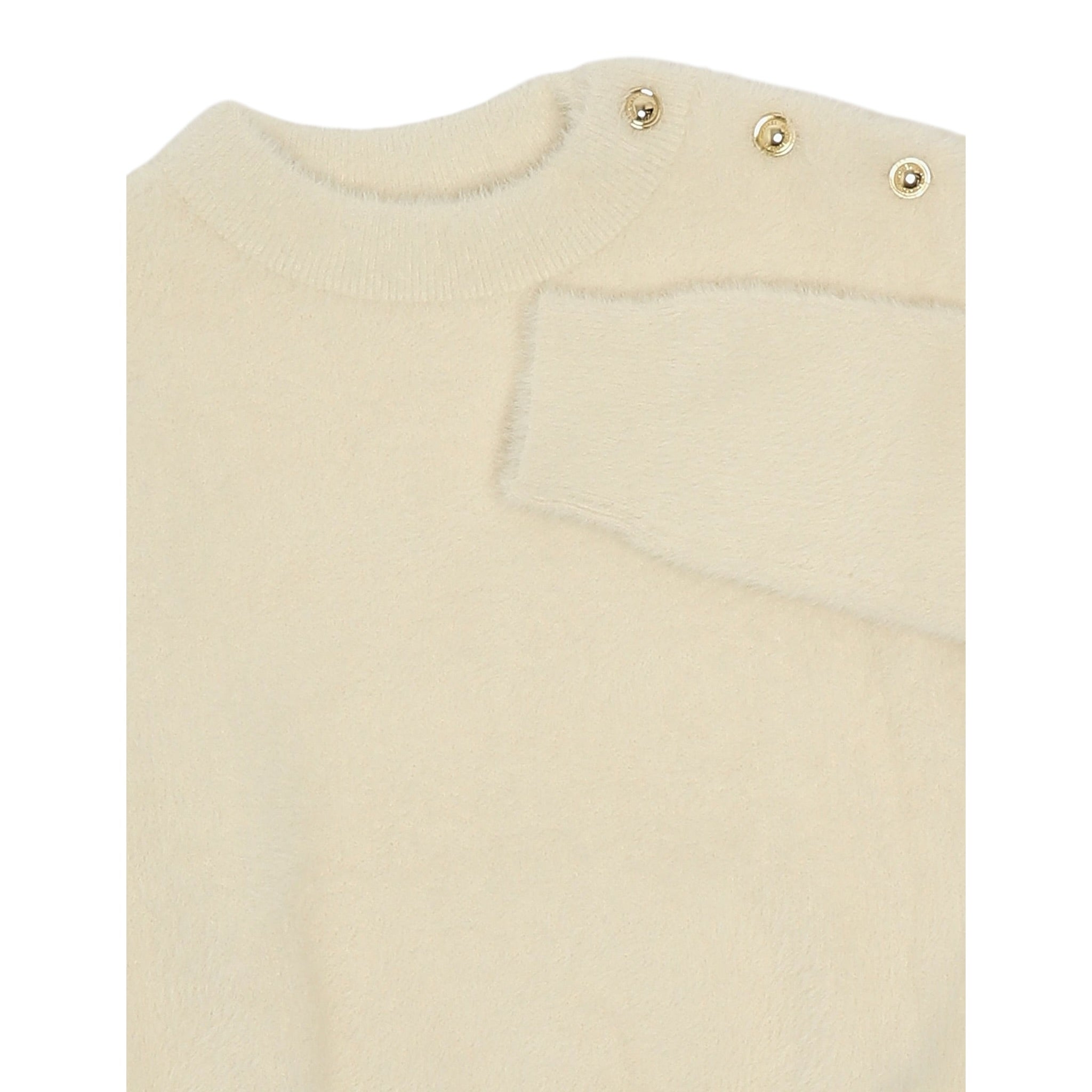 Michael Kors Maglia tinta unita con Bottoni Crema per Bambina R30467 CREMA MICHAEL KORS 