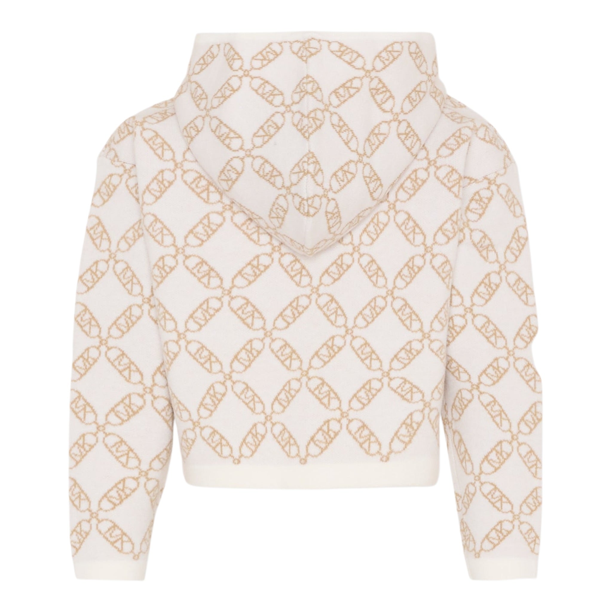 Michael Kors Felpa con Zip E Cappuccio tinta unita Panna per Bambina R30470X PANNA MICHAEL KORS 