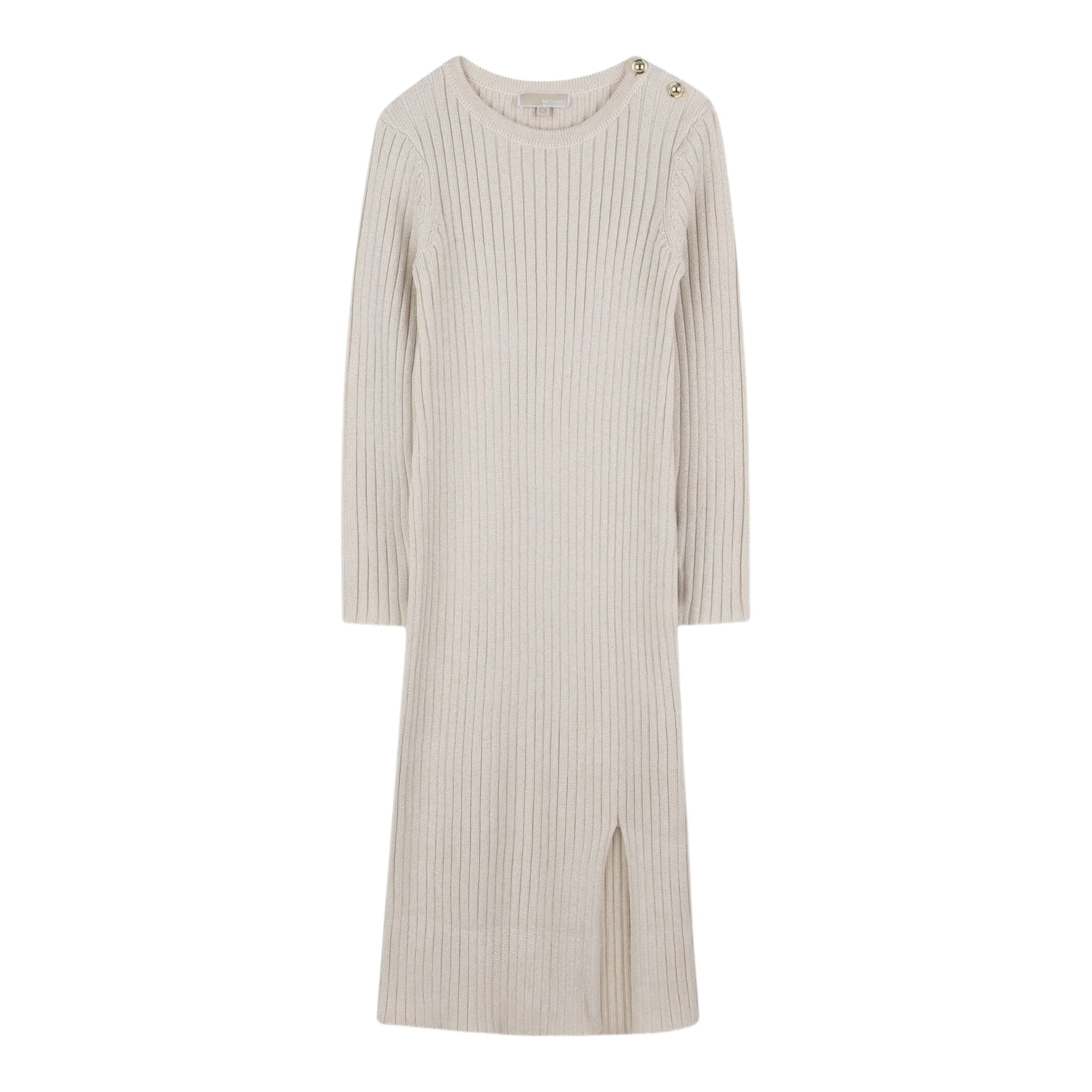 Michael Kors Abito Manica Lunga tinta unita Beige per Neonata R30476 BEIGE MICHAEL KORS 