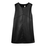 Michael Kors Abito Giromanica tinta unita In Ecopelle Nero per Bambina R30486 NERO MICHAEL KORS 