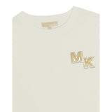 Michael Kors T-Shirt tinta unita con Logo Bianco per Bambina R30494 BIANCO MICHAEL KORS 