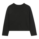 Michael Kors Shirt Girocollo tinta unita con Logo Nero per Bambina R30495 NERO MICHAEL KORS 