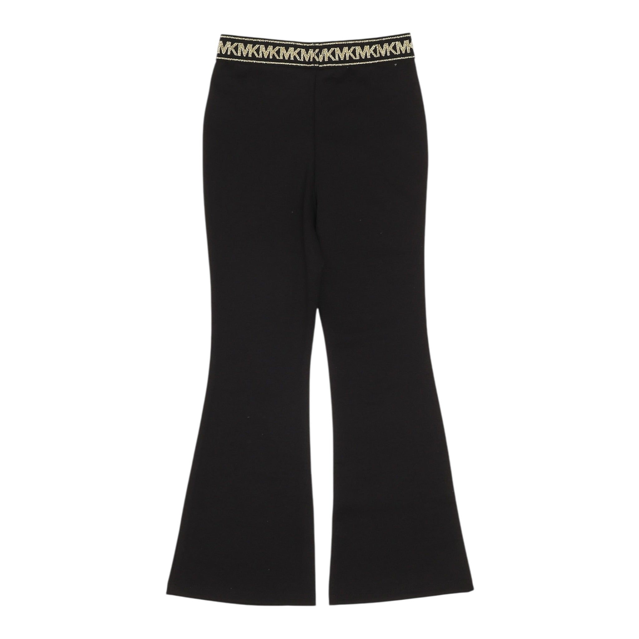 Michael Kors Pantalone tinta unita Modello Zampa con Elastico In Vita Logato Nero per Bambina R30496X NERO MICHAEL KORS 