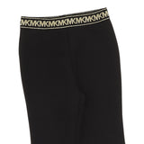 Michael Kors Pantalone tinta unita Modello Zampa con Elastico In Vita Logato Nero per Bambina R30496X NERO MICHAEL KORS 