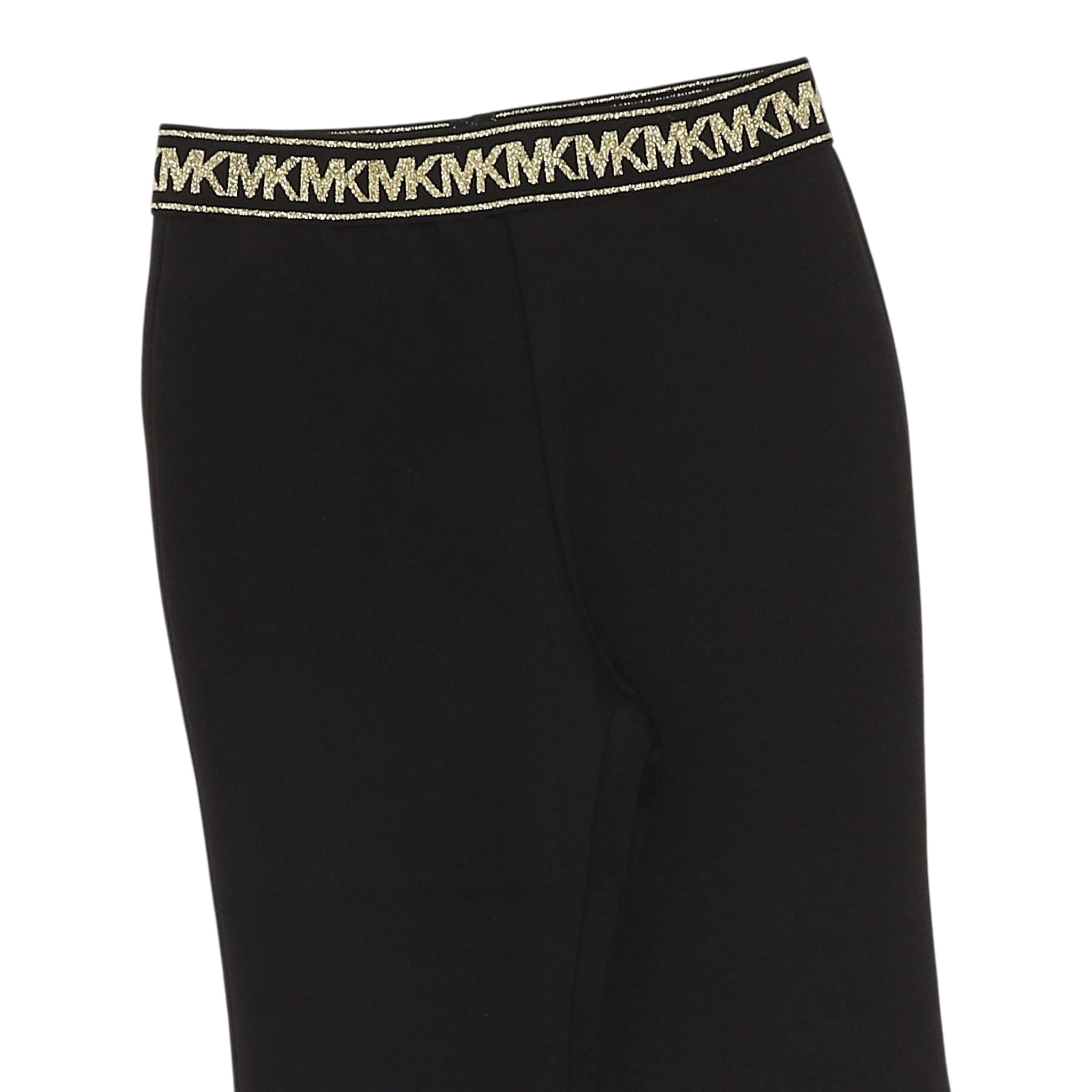Michael Kors Pantalone tinta unita Modello Zampa con Elastico In Vita Logato Nero per Bambina R30496X NERO MICHAEL KORS 