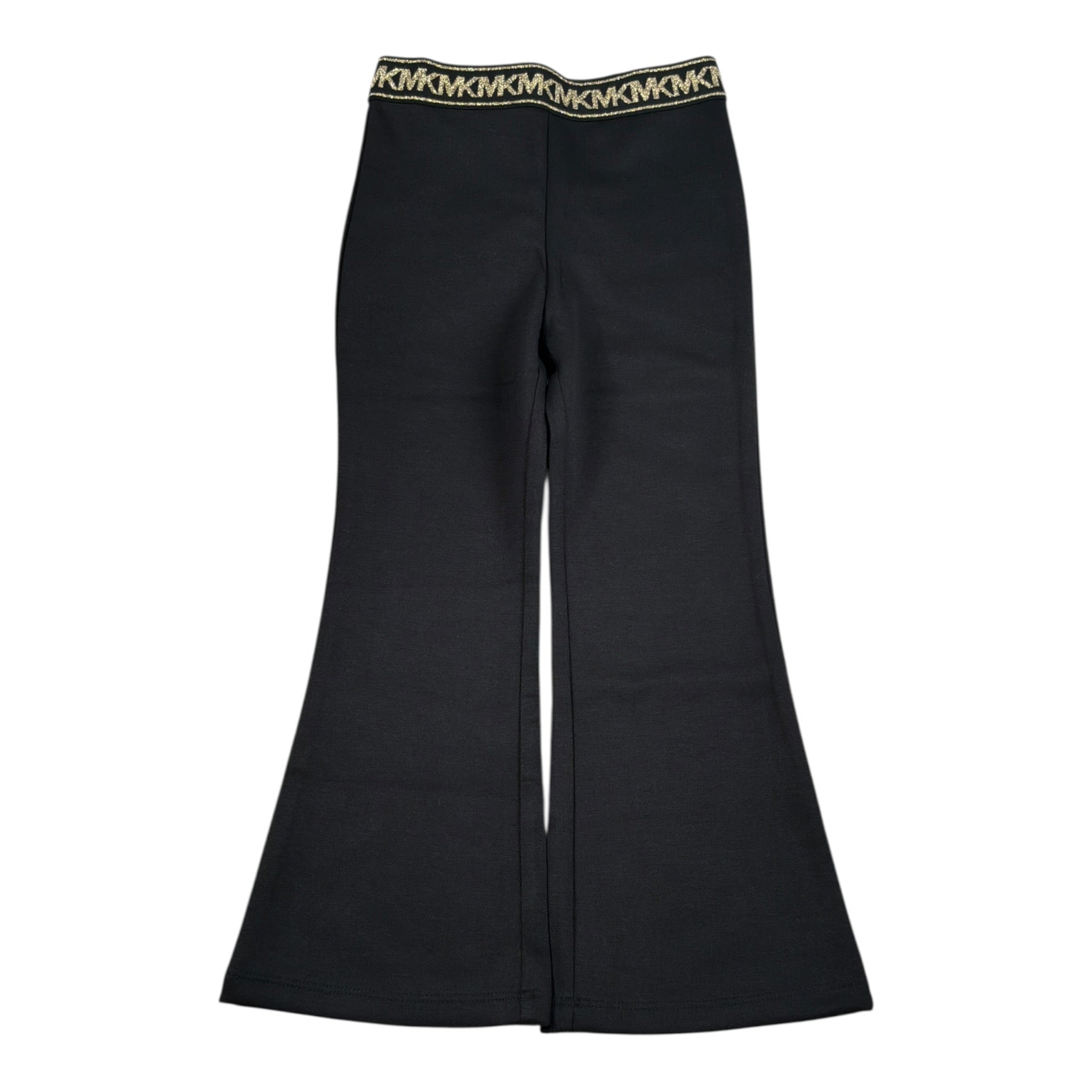 Michael Kors Pantalone tinta unita Modello Zampa con Elastico In Vita Logato Nero per Bambina R30496XXX NERO MICHAEL KORS 