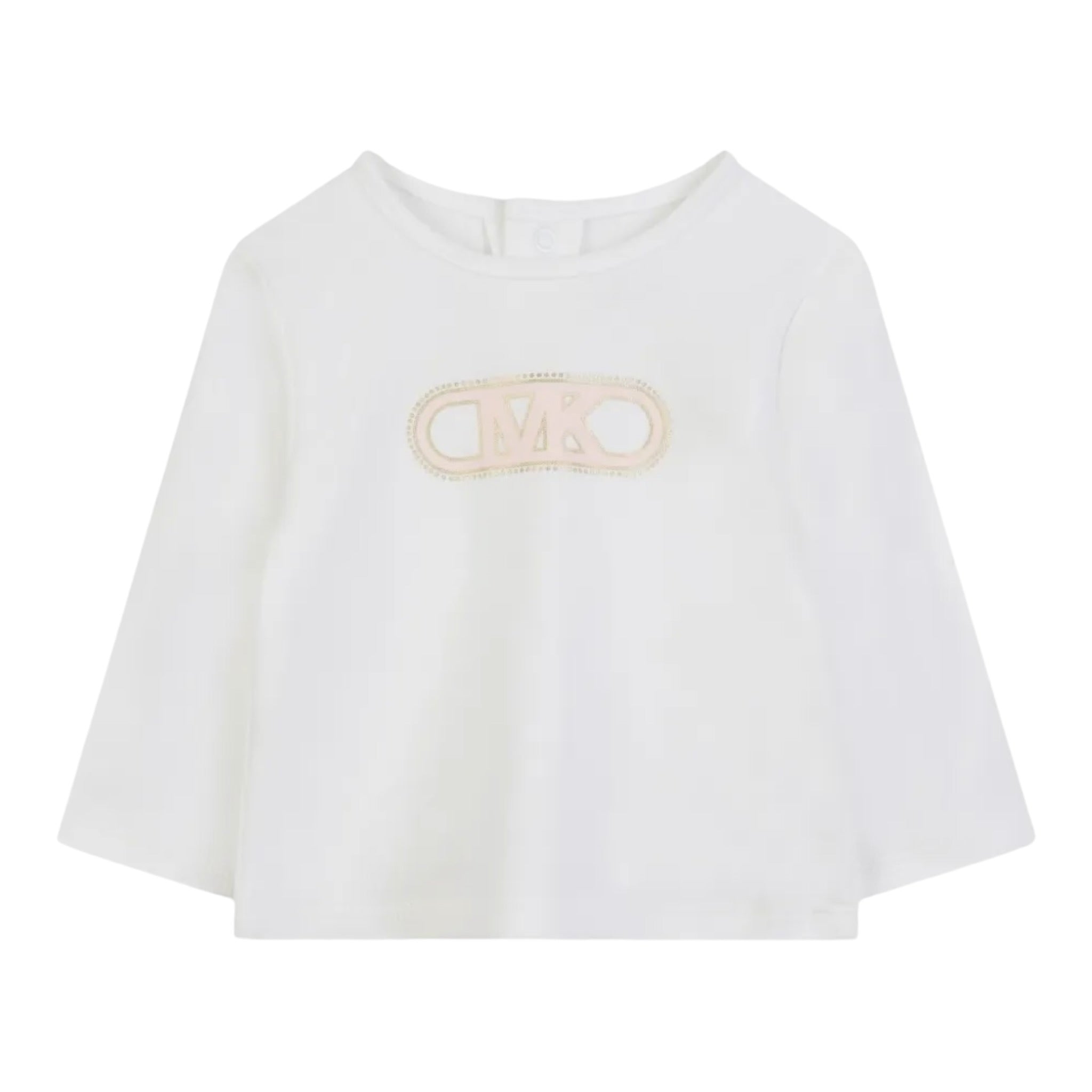 Michael Kors Completo 3 Pezzi Felpa-Shirt-Pantalone tinta unita Rosa per Neonata R305044 ROSA MICHAEL KORS 