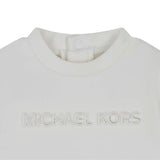 Michael Kors Abito tinta unita con Logo Bianco per Neonata R30509 BIANCO MICHAEL KORS 