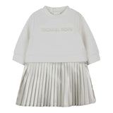 Michael Kors Abito tinta unita con Logo Bianco per Neonata R30509 BIANCO MICHAEL KORS 