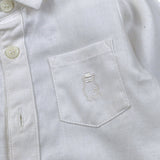 Mini Banda Camicia tinta unita Manica Lunga Bianco per Neonato 0112 BIANCO MINI BANDA 