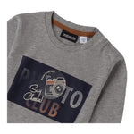 Sarabanda Shirt tinta unita con Stampa Grigio per Neonato 0F130 GRIGIO SARABANDA 