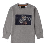 Sarabanda Shirt tinta unita con Stampa Grigio per Bambino 0F130J GRIGIO SARABANDA 