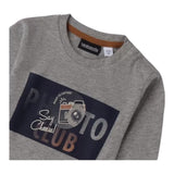 Sarabanda Shirt tinta unita con Stampa Grigio per Bambino 0F130J GRIGIO SARABANDA 