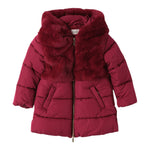 Mini Banda Giubbino tinta unita con Cappuccio Bordeaux per Bambina 0F376 BORDEAUX MINI BANDA 