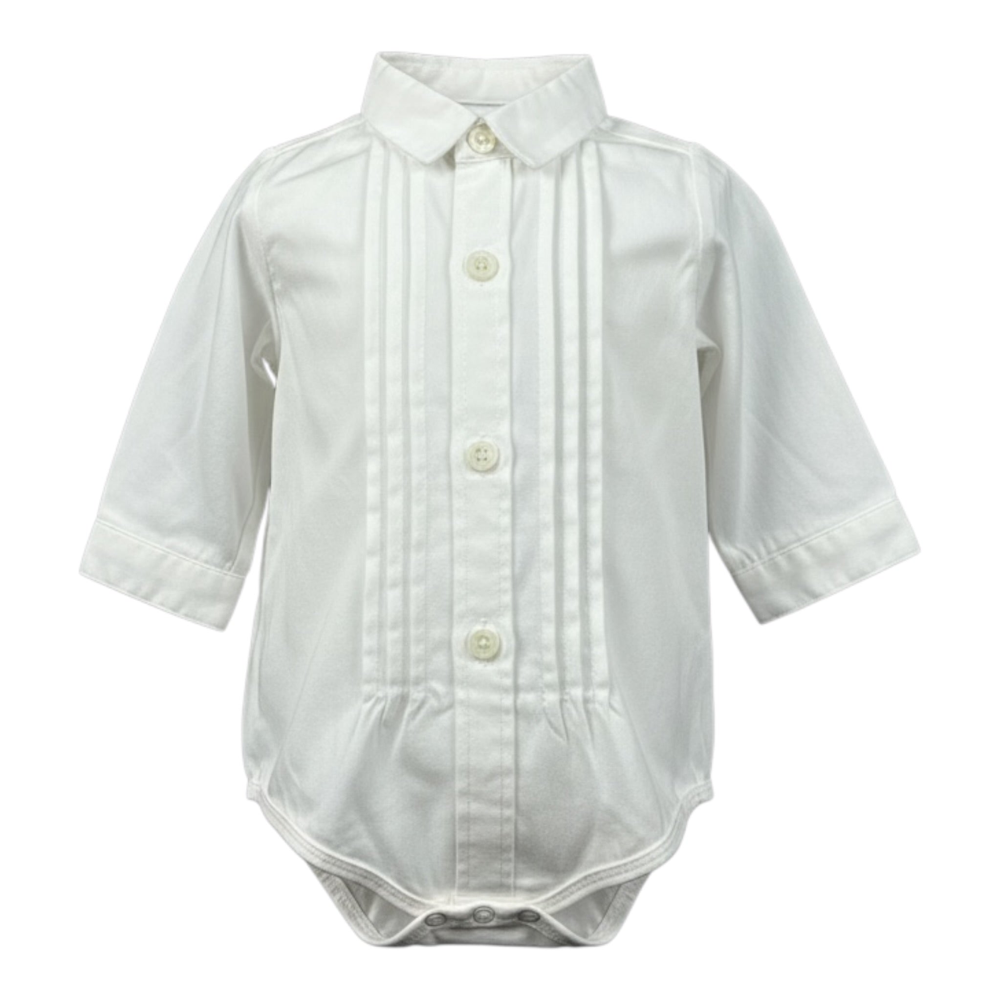 Mini Banda Camicia Modello Body tinta unita Bianco per Bambino 31625 BIANCO MINI BANDA 