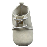 Mini Banda Sneakers tinta unita con Lacci Panna per Neonato 38301 PANNA MINI BANDA 