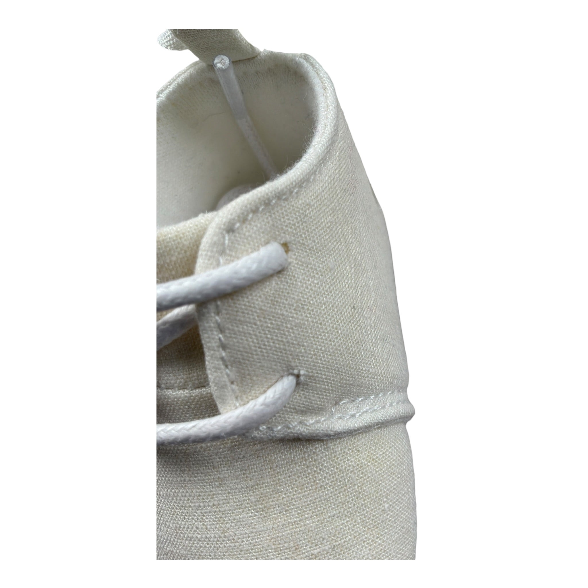 Mini Banda Sneakers tinta unita con Lacci Panna per Neonato 38301 PANNA MINI BANDA 