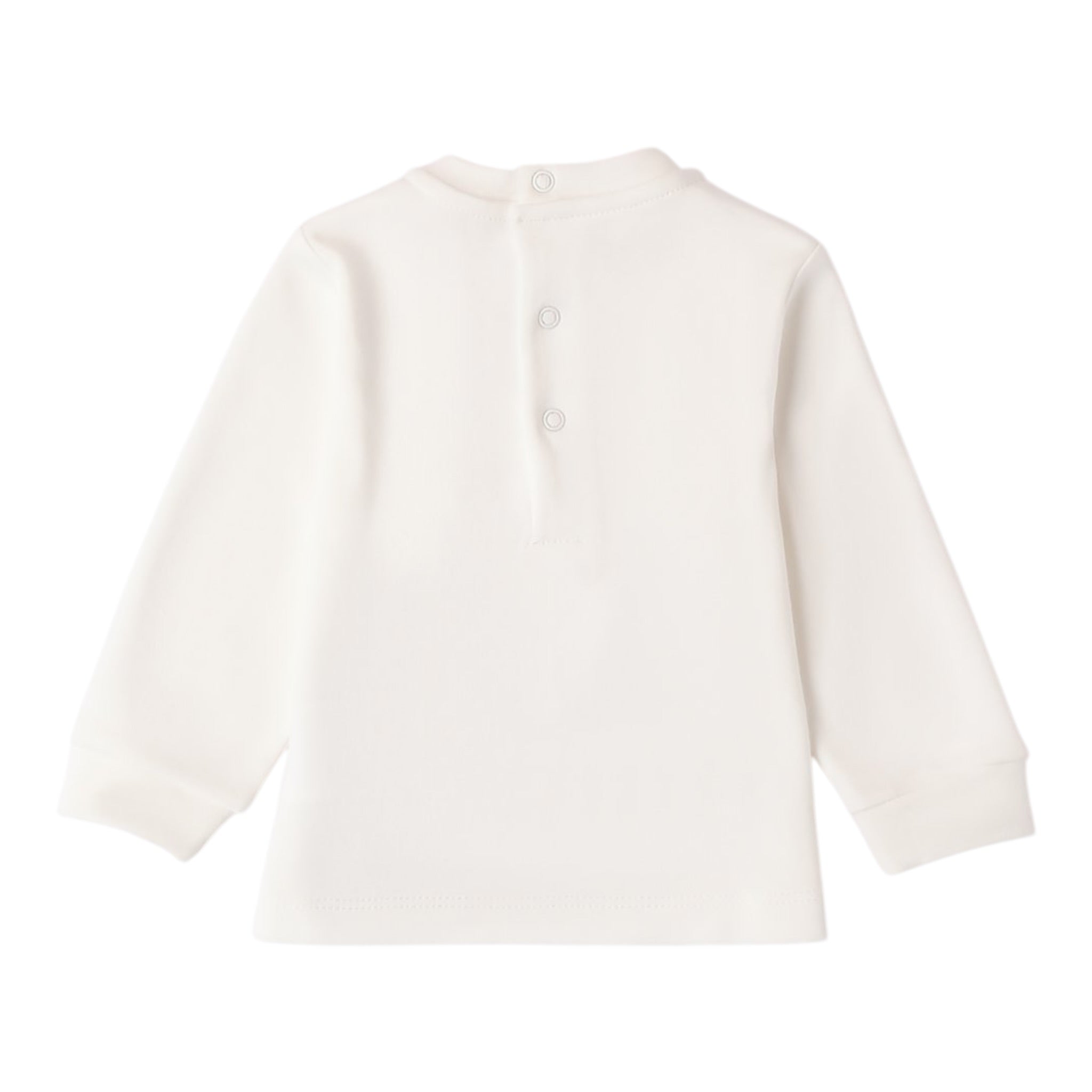 Mini Banda Shirt tinta unita con Stampa Bianco per Neonato 3A619 BIANCO MINI BANDA 