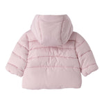 Mini Banda Giubbino tinta unita con Cappuccio Rosa per Neonata 3F737 ROSA MINI BANDA 