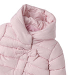 Mini Banda Giubbino tinta unita con Cappuccio Rosa per Neonata 3F737 ROSA MINI BANDA 
