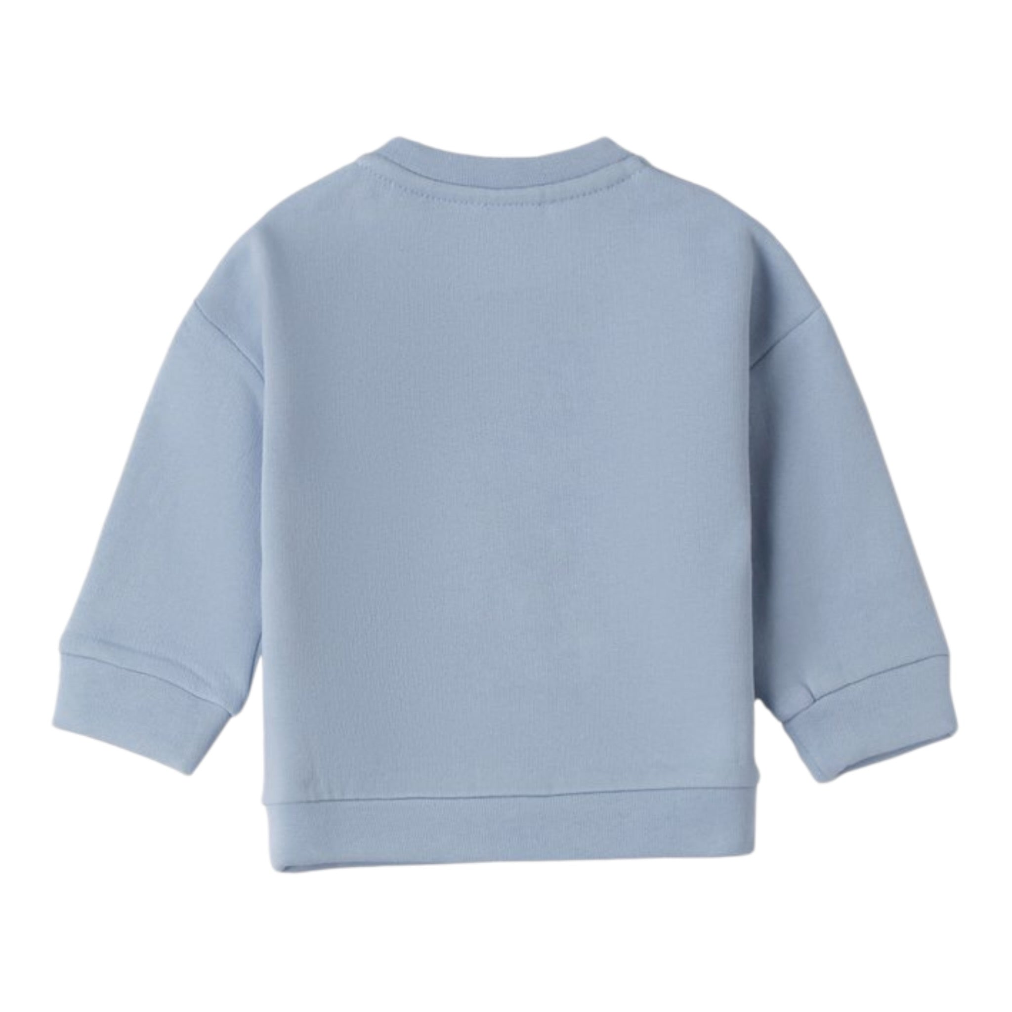Mini Banda Felpa tinta unita con Stampa Azzurro per Neonato F613 AZZURRO MINI BANDA 