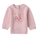 Mini Banda Maglia tinta unita con Stampa Rosa per Neonata F704 ROSA MINI BANDA 