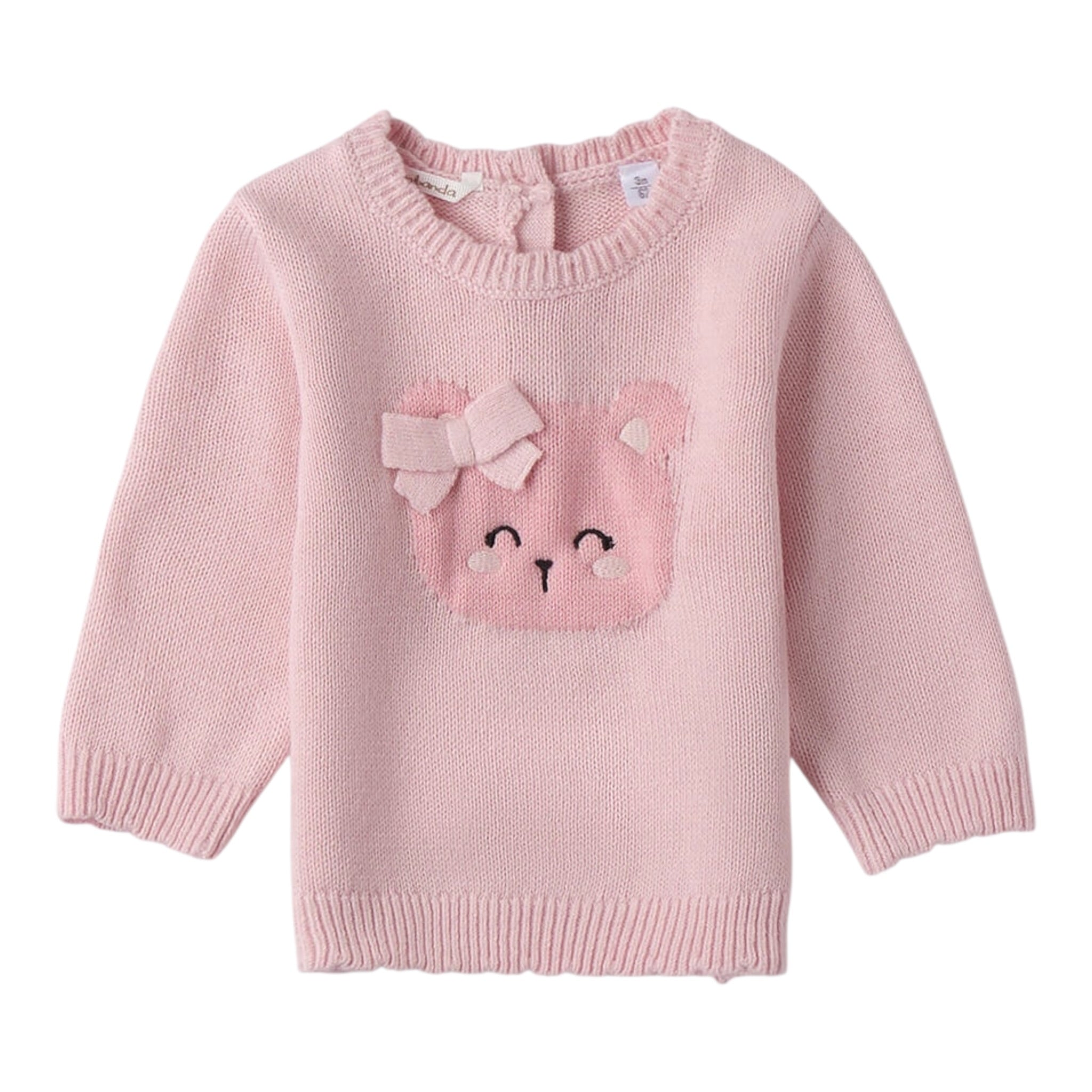 Mini Banda Maglia tinta unita con Stampa Rosa per Neonata F704 ROSA MINI BANDA 