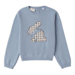 Minibanda Maglia tinta unita con Stampa Azzurro per Bambina 0F334 AZZURRO MINIBANDA 