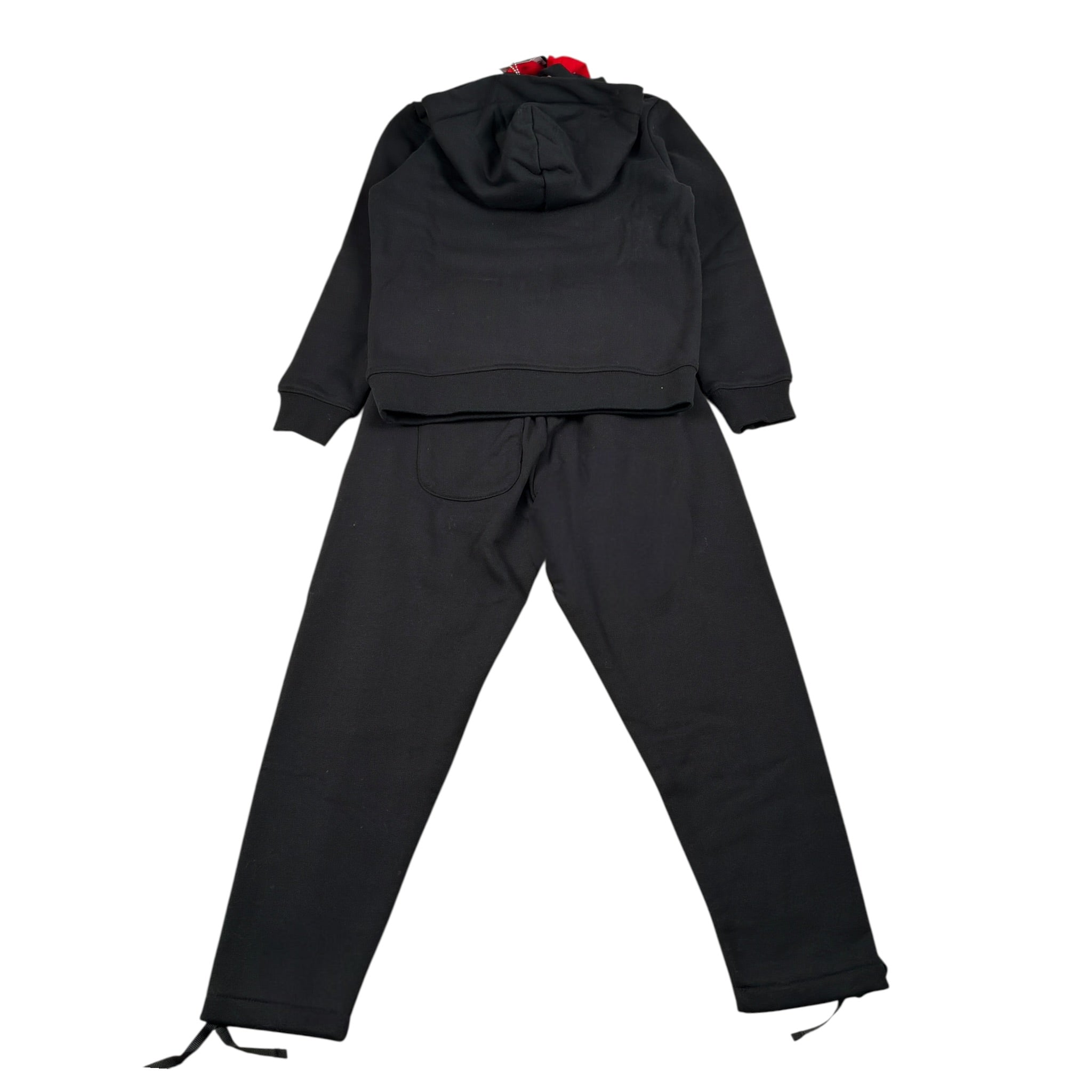 Minimal Completo 2 Pezzi Felpa-Pantalone tinta unita Nero per Bambina M0021 NERO MINIMAL 