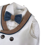 Minu' Completo Cerimonia 4Pz Camicia-Papillon-Gilet-Pantalone Bianco per Neonato M3942L4 BIANCO MINU' 