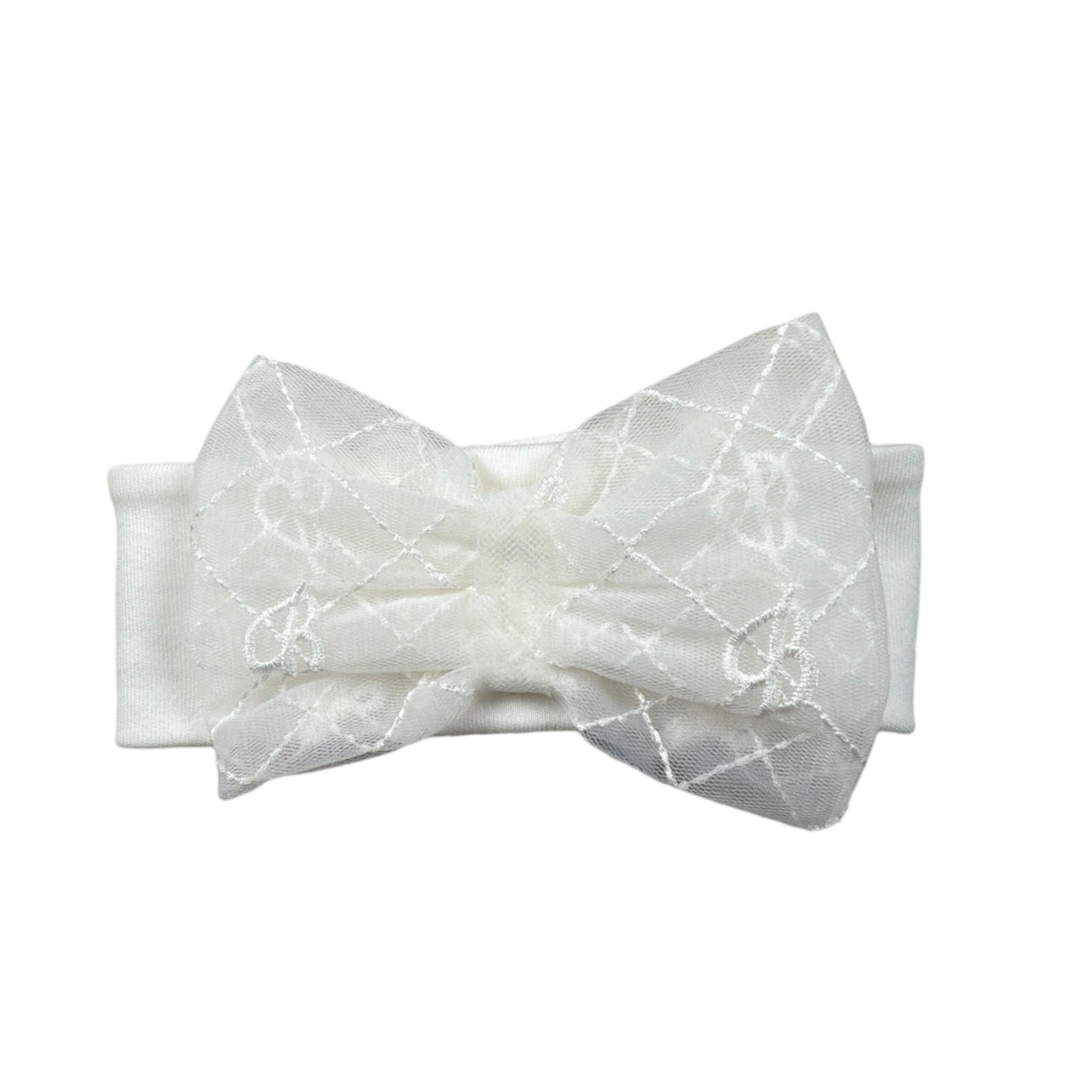 Miss Blumarine Fascia tinta unita con Fiocco Bianco per Neonata IF4124 BIANCO MISS BLUMARINE 