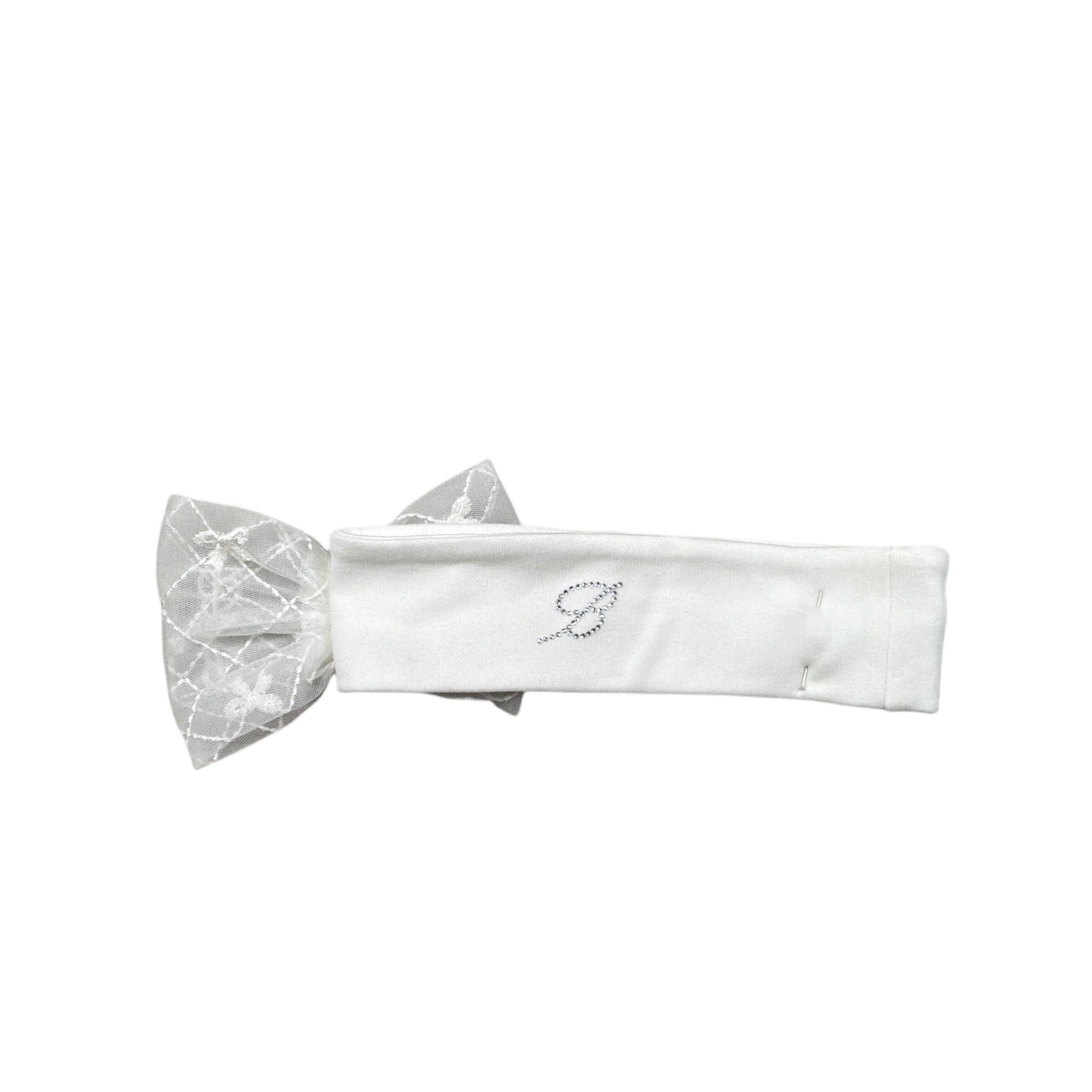 Miss Blumarine Fascia tinta unita con Fiocco Bianco per Neonata IF4124 BIANCO MISS BLUMARINE 