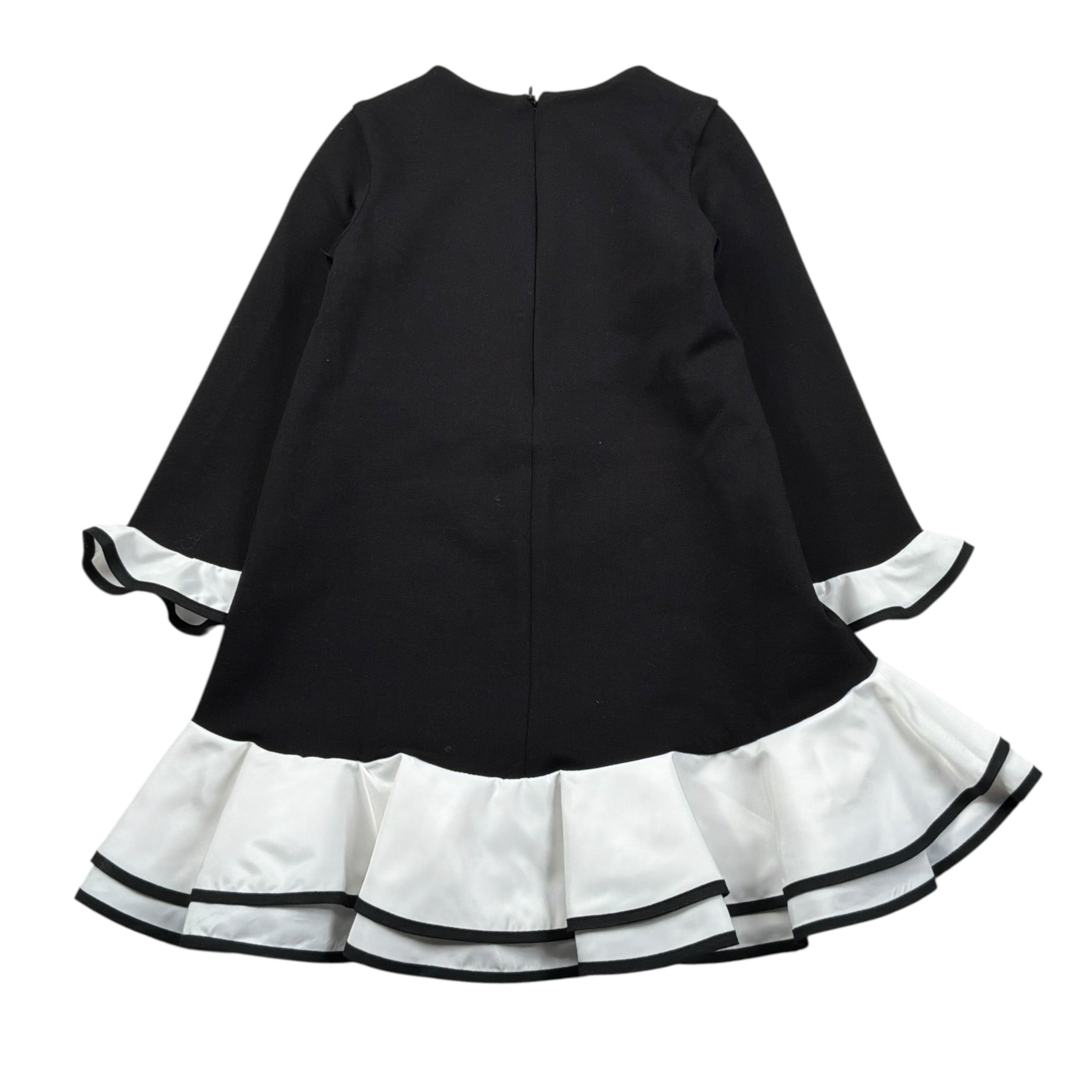 Miss Grant Abito Manica Lunga tinta unita Nero per Bambina MG1125 NERO MISS GRANT 