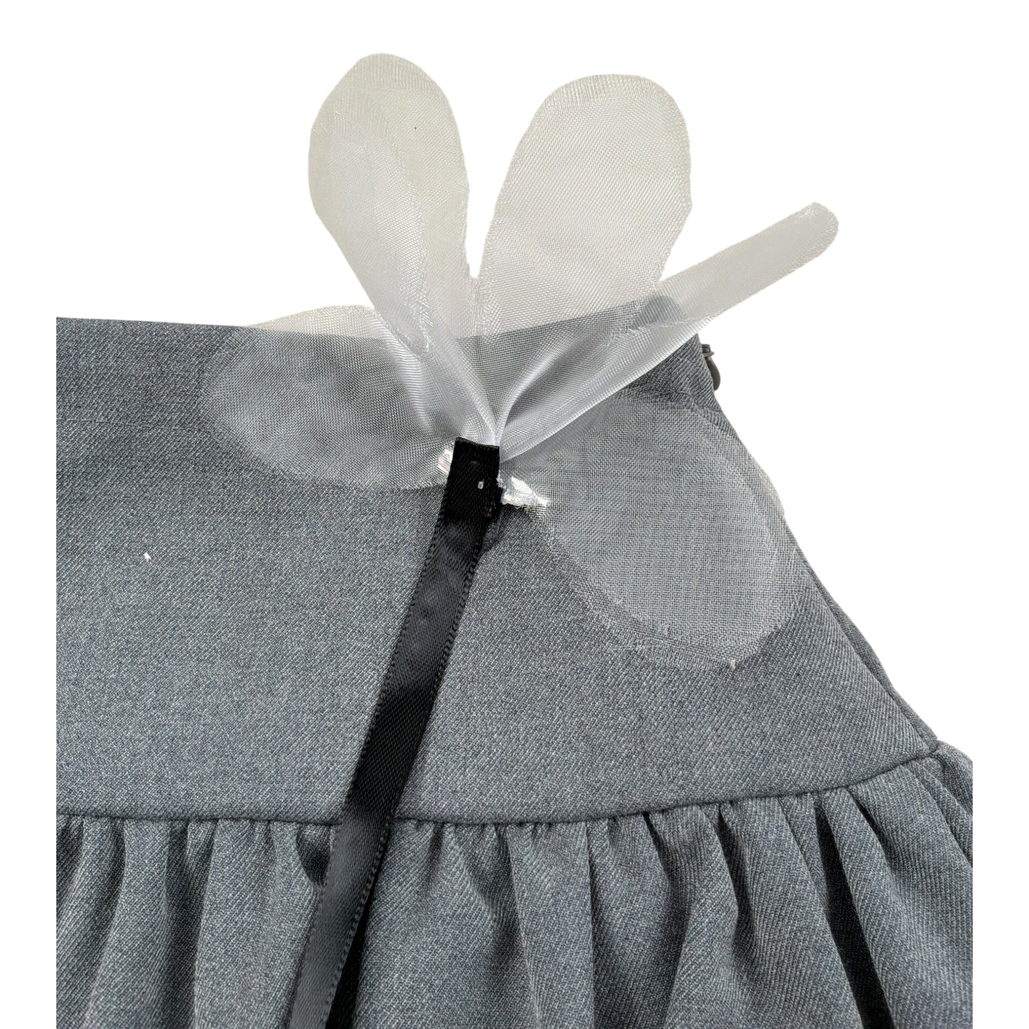 Miss Grant Gonna tinta unita con Elastico In Vita Grigio per Bambina MG1190 GRIGIO MISS GRANT 