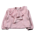 Miss Grant Felpa tinta unita con Rouches Rosa per Bambina MG1367 ROSA MISS GRANT 
