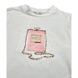 Miss Grant Shirt tinta unita con Stampa Bianco per Bambina MG1407 BIANCO MISS GRANT 