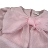 Miss Grant Abito Mezza Manica tinta unita con Fiocco Rosa per Neonata MG1416 ROSA MISS GRANT 