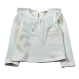 Miss Grant Shirt tinta unita con Colletto Tulle Panna per Neonata MG1433NX PANNA MISS GRANT 