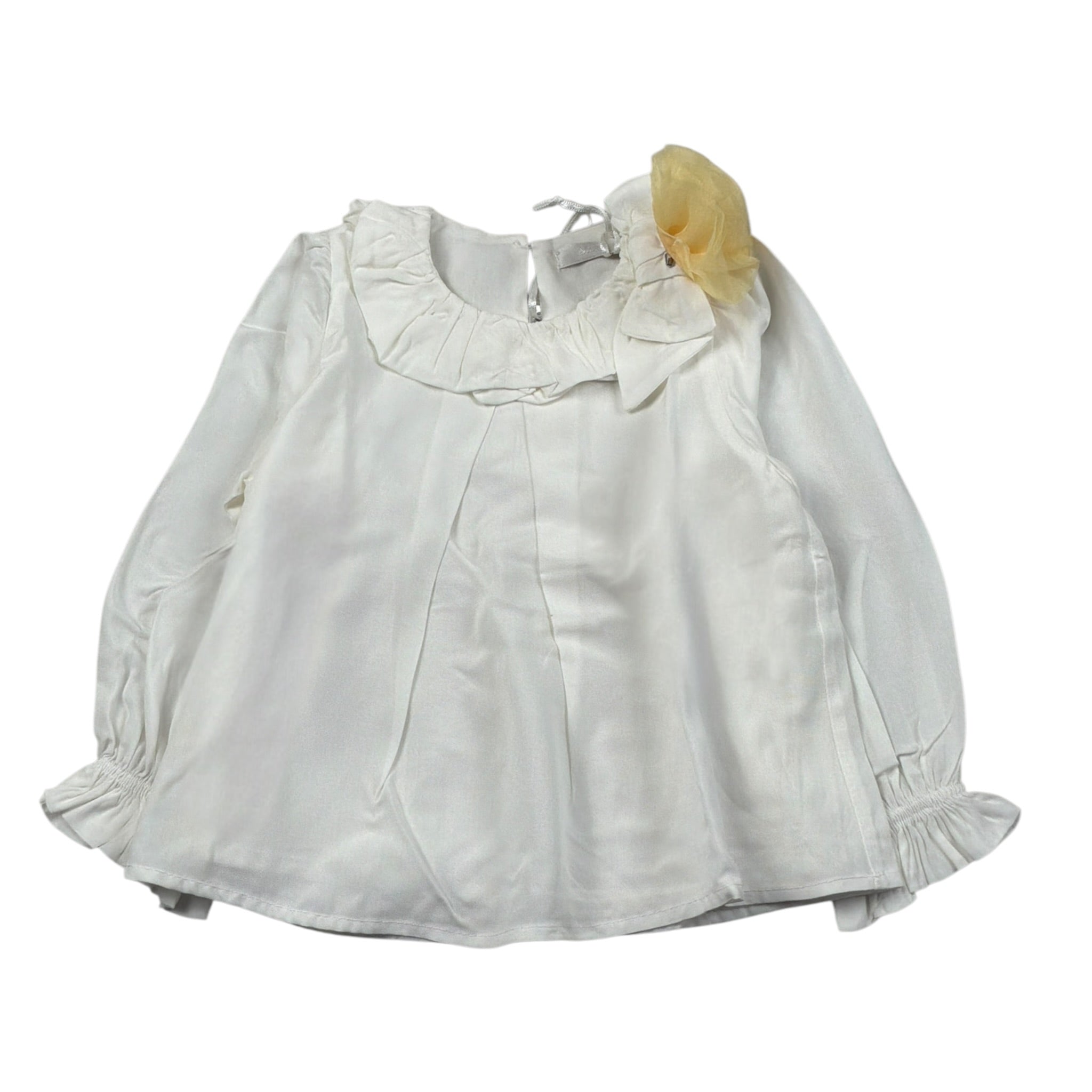 Miss Grant Camicia Manica Lunga tinta unita Bianco per Bambina MG1476J BIANCO MISS GRANT 