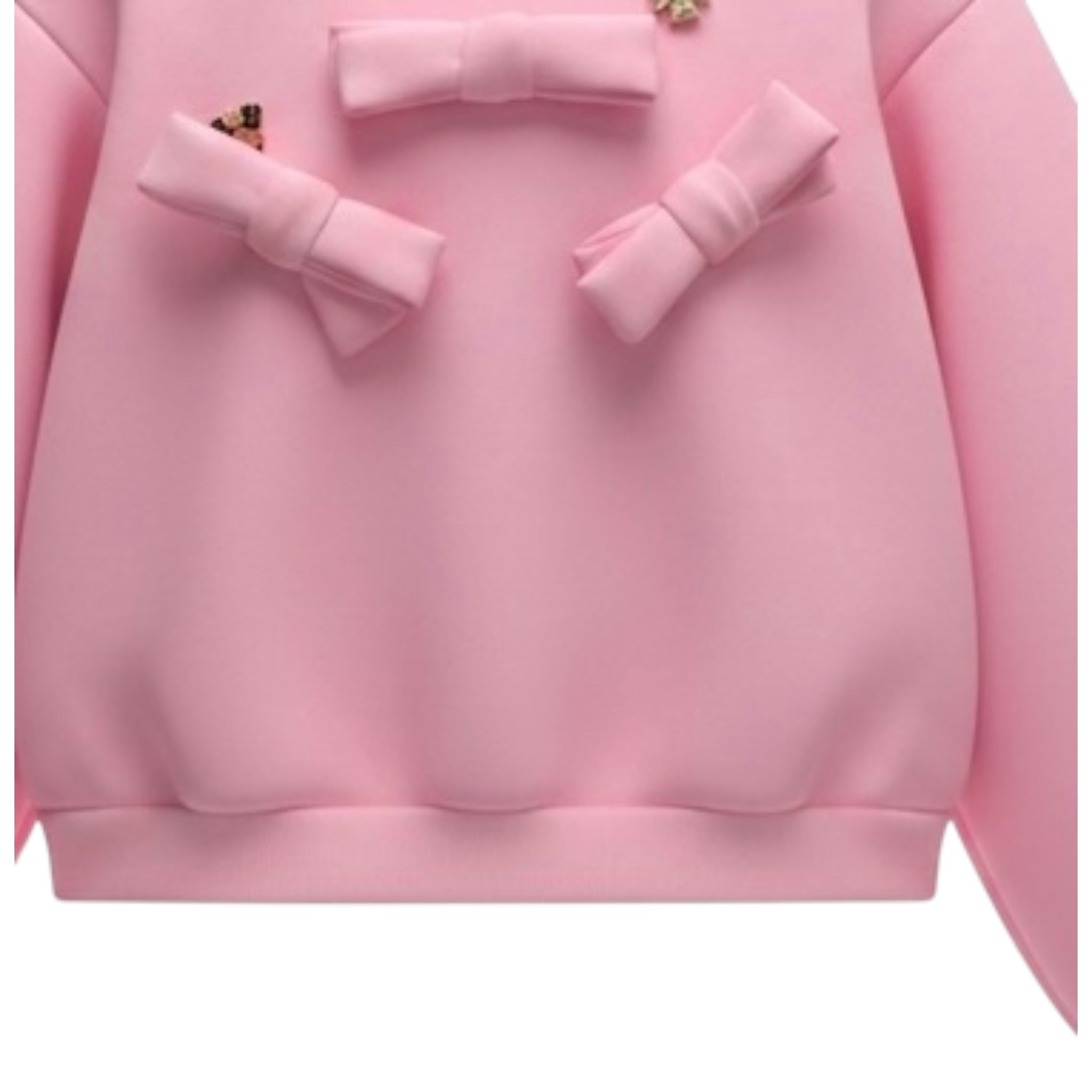 Miss Grant Felpa Girocollo tinta unita con Applicazioni Rosa per Bambina MG1510XJ ROSA MISS GRANT 
