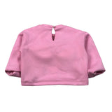 Miss Grant Felpa Girocollo tinta unita con Applicazioni Rosa per Neonata MG1510X ROSA MISS GRANT 