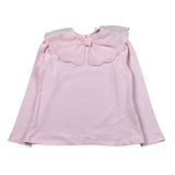 Miss Grant Shirt tinta unita con Colletto Rosa per Bambina MG1535 ROSA MISS GRANT 