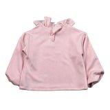 Miss Grant Felpa Chiusa tinta unita con Rouches Rosa per Bambina MG1538 ROSA MISS GRANT 