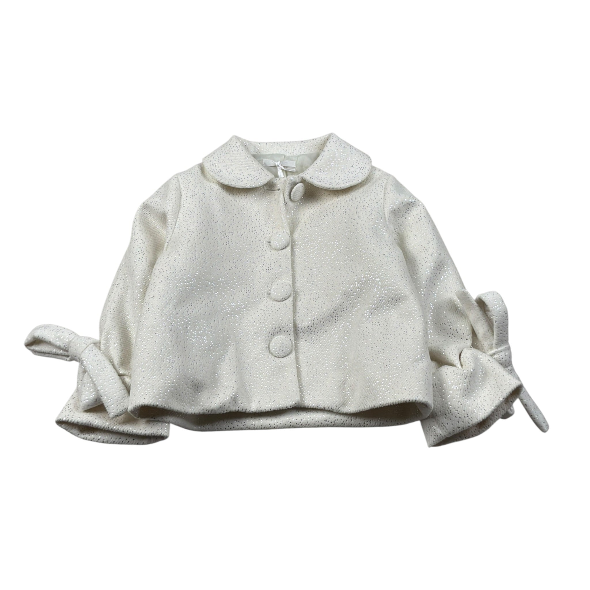 Miss Grant Cappotto tinta unita Panna per Bambina MG1539 PANNA MISS GRANT 