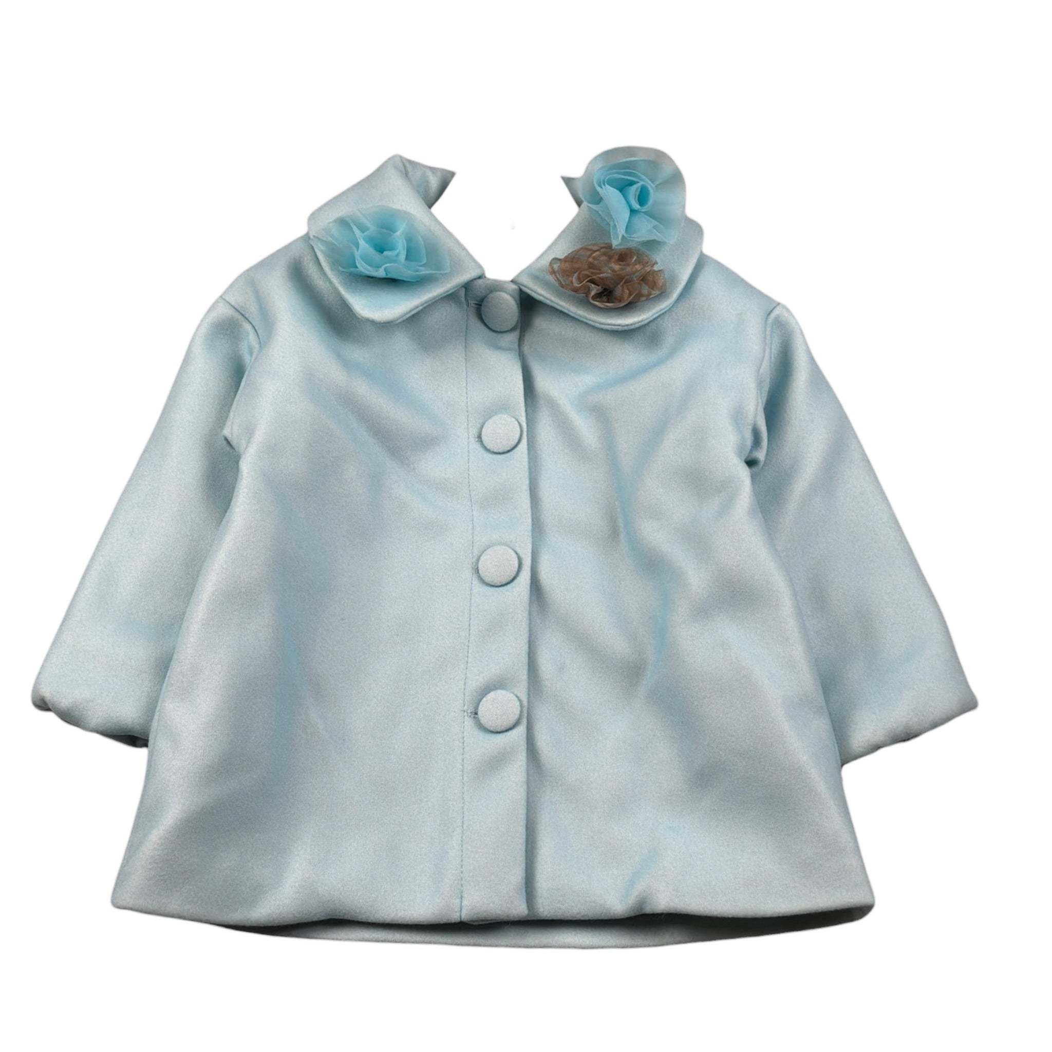 Miss Grant Cappotto tinta unita Azzurro per Bambina MG1542 AZZURRO MISS GRANT 