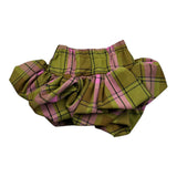 Miss Grant Gonna tinta unita con Fantasia A Quadri Verde per Bambina MG1552J VERDE MISS GRANT 