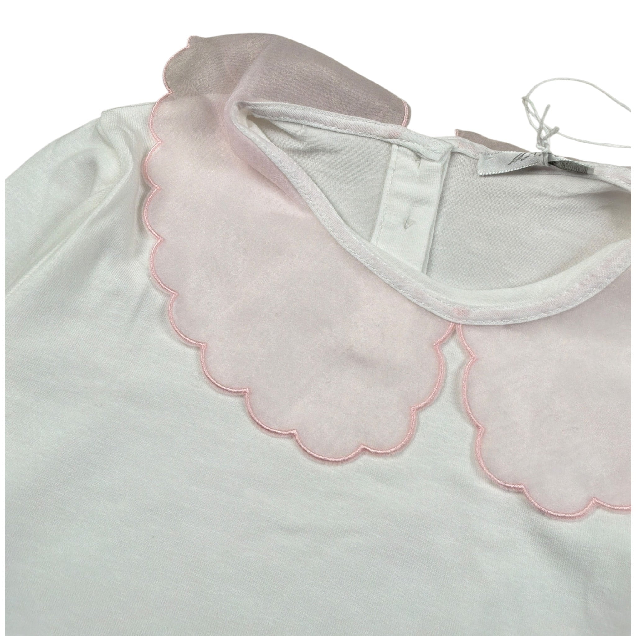 Miss Grant Shirt tinta unita con Stampa Bianco per Bambina UE1939 BIANCO MISS GRANT 