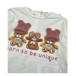 Miss Grant Shirt tinta unita con Stampa Panna per Neonata UE2040XX PANNA MISS GRANT 